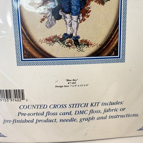 The Design Connection Inc Blue Boy Counted Cross Stitch Kit K7-402 - Picture 3 of 6